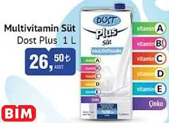 DOST PLUS MULTİVİTAMİN SÜT DOST PLUS MULTİVİTAMİN SÜT